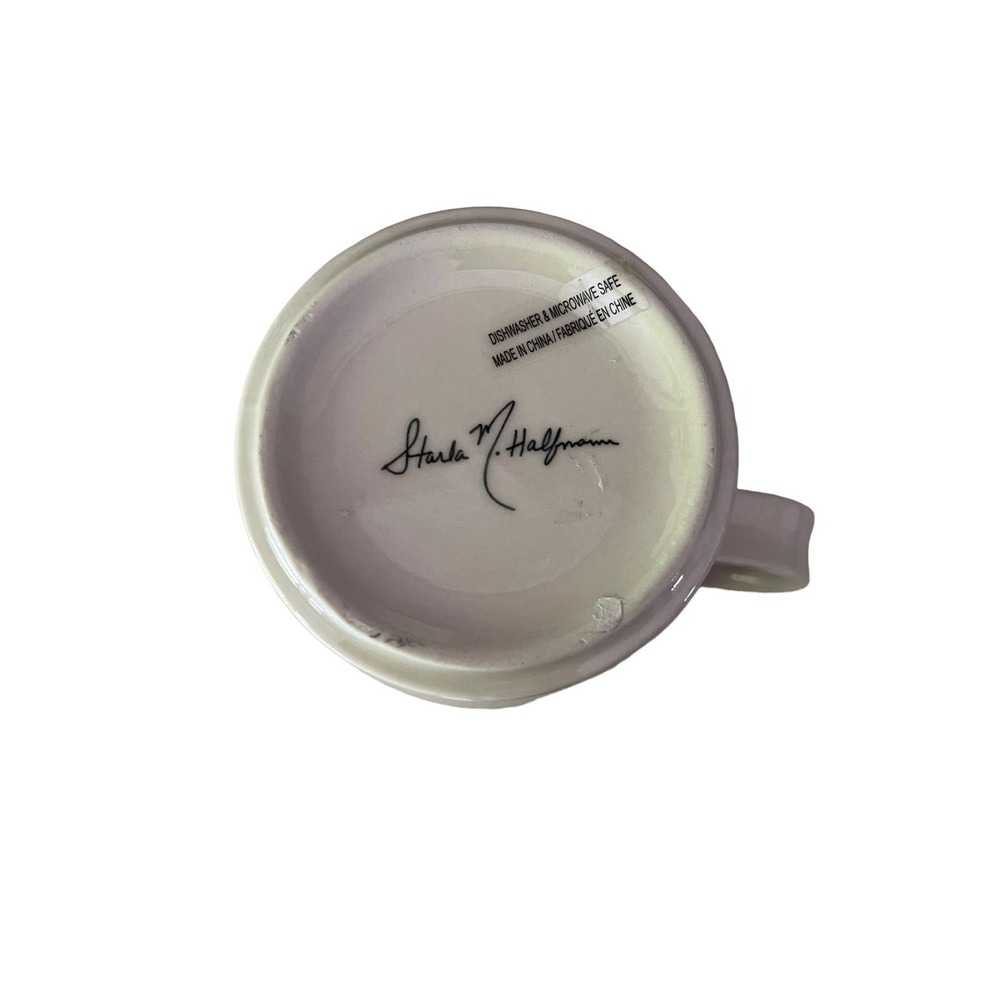 New Anthropologie Starla Halfmann Initial Monogram U Coffee Mug Petal Palette - Picture 3 of 3